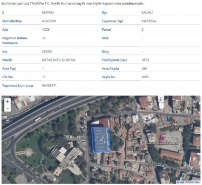 Manisa Arda Mah. Satılık Dükkan